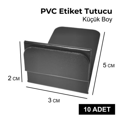 PVC Fiyat Etiket Tutucu, Siyah Masaüstü Etiketlik Standı, Plastik Etiket Tutucu, Kart tutucu,10 Adet