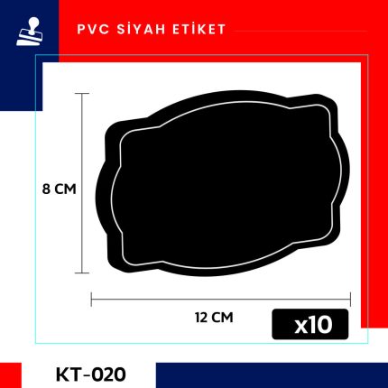 Silinebilir, Yeniden Yazılabilir Pvc'den Siyah Fiyat Etiketlikleri, Pvc Kara Tahtalar, 8 Cm X 12 Cm