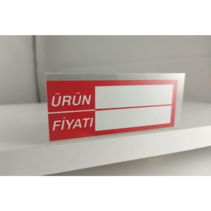 Pvc Yapışkanlı Açılı Raf Siperlik Fiyat Etiketliği 5 Cm X 10 Cm - 100'lü Paket