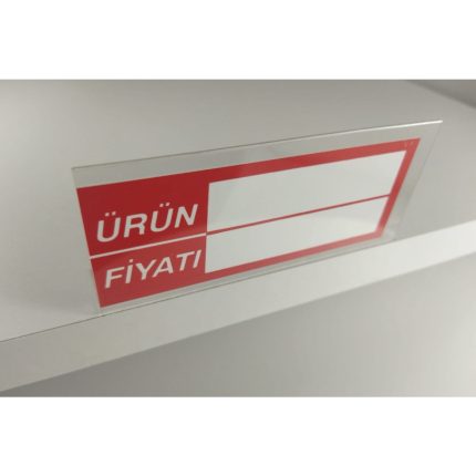 Pvc Yapışkanlı Açılı Raf Siperlik Fiyat Etiketliği 4 Cm X 10 Cm - 100'lü Paket - Pld-40100